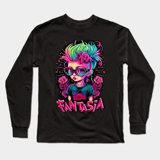 Fantasia Rock Girl Vintage Long Sleeve T-Shirt